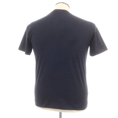 【新品】クルチアーニ CRUCIANI ストレッチコットン 半袖Ｔシャツ ネイビー【 50 】【 状態ランクN 】【 メンズ 】