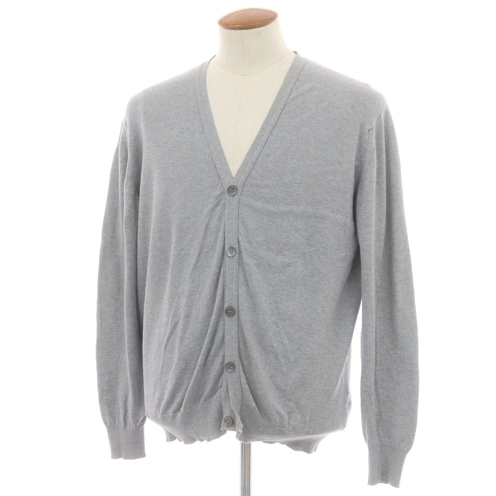 【中古】ジョンスメドレー JOHN SMEDLEY ハイゲージ コットン カーディガン グレー【 M 】【 状態ランクC 】【 メンズ 】