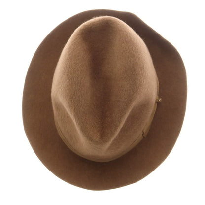 【中古】ボルサリーノ Borsalino レッドディア CERVELT ソフトボーラーハット ブラウン【 状態ランクC 】【 メンズ 】