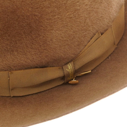 【中古】ボルサリーノ Borsalino レッドディア CERVELT ソフトボーラーハット ブラウン【 状態ランクC 】【 メンズ 】