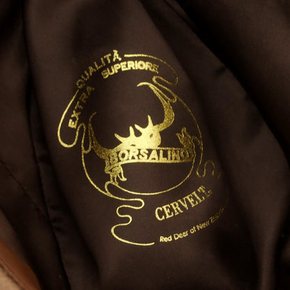 【中古】ボルサリーノ Borsalino レッドディア CERVELT ソフトボーラーハット ブラウン【 状態ランクC 】【 メンズ 】