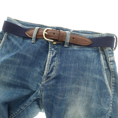 【中古】アンダーソンズ Andersons キャンバス ベルト ブラウンxネイビー【 90 】【 状態ランクA 】【 メンズ 】