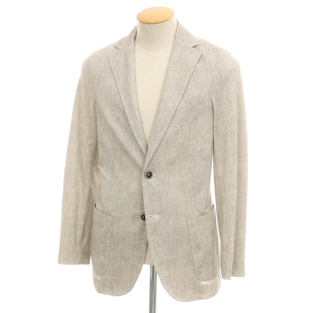 【中古】チルコロ1901 CIRCOLO 1901 コットン ジャージー 2B カジュアルジャケット グレージュ【 44 】【 状態ランクA 】【 メンズ 】
