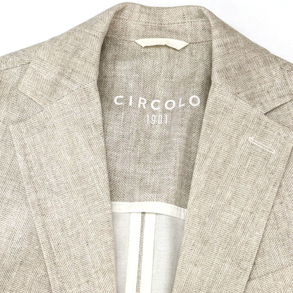 【中古】チルコロ1901 CIRCOLO 1901 コットン ジャージー 2B カジュアルジャケット グレージュ【 44 】【 状態ランクA 】【 メンズ 】