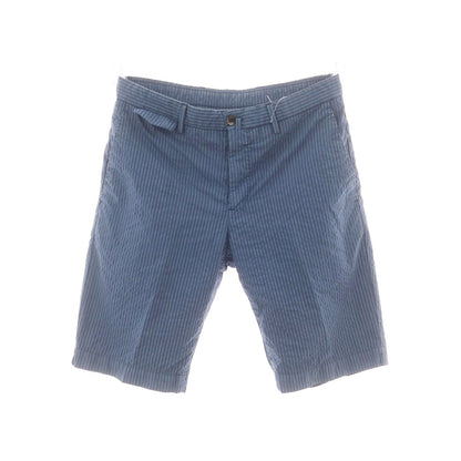 【中古】ピーティートリノ PT TORINO BERMUDA ストレッチ コットンポリエステル ストライプ ショートパンツ ダークブルー系【 46 】【 状態ランクB 】【 メンズ 】