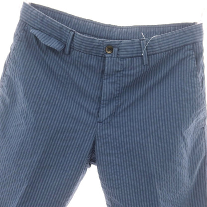 【中古】ピーティートリノ PT TORINO BERMUDA ストレッチ コットンポリエステル ストライプ ショートパンツ ダークブルー系【 46 】【 状態ランクB 】【 メンズ 】