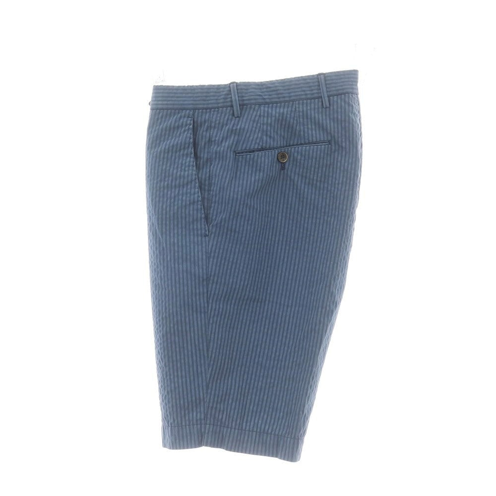 【中古】ピーティートリノ PT TORINO BERMUDA ストレッチ コットンポリエステル ストライプ ショートパンツ ダークブルー系【 46 】【 状態ランクB 】【 メンズ 】 [CPD]