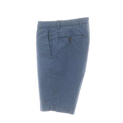 【中古】ピーティートリノ PT TORINO BERMUDA ストレッチ コットンポリエステル ストライプ ショートパンツ ダークブルー系【 46 】【 状態ランクB 】【 メンズ 】