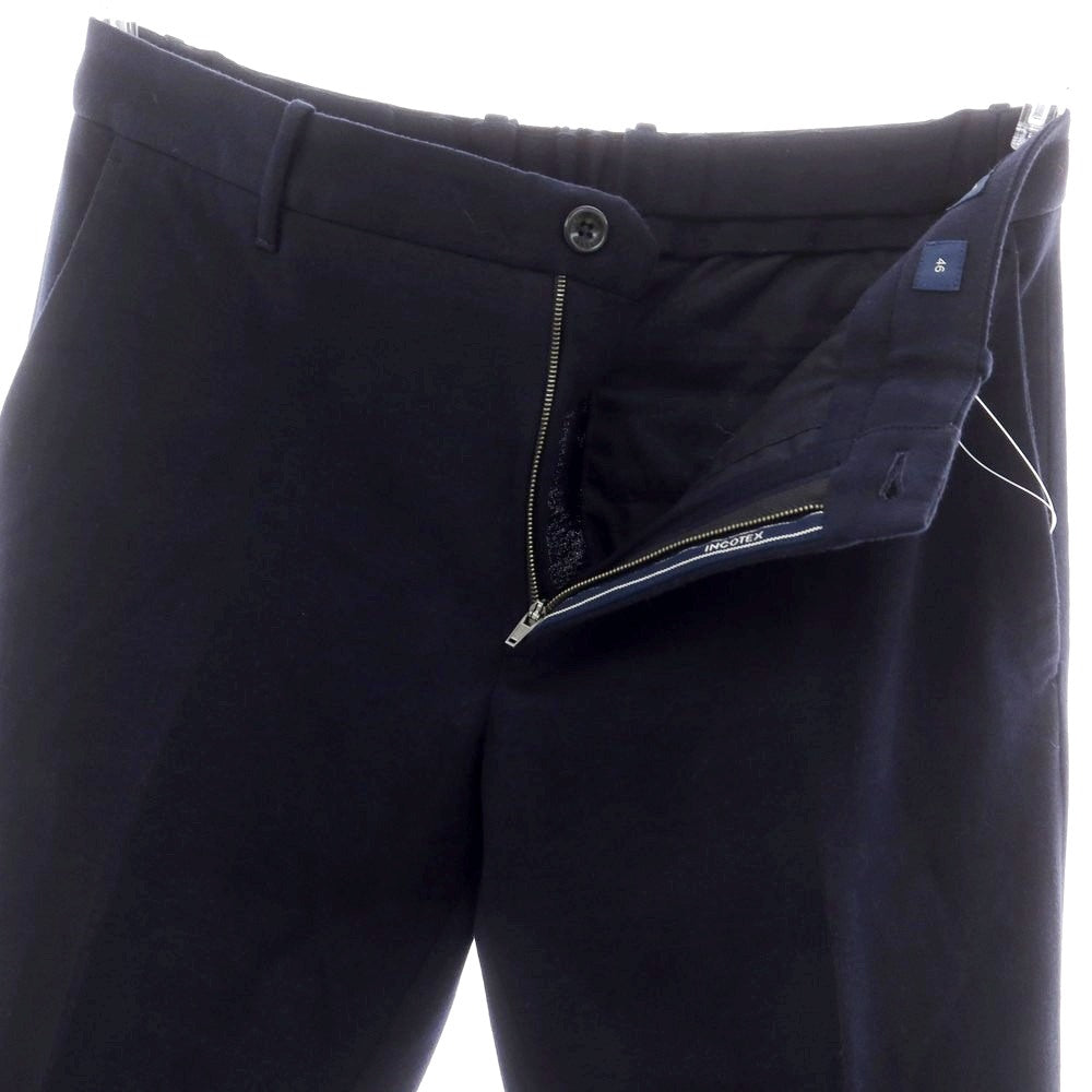【中古】インコテックス INCOTEX コットンナイロン ジャージー イージースラックスパンツ ネイビー【 46 】【 状態ランクB 】【 メンズ 】