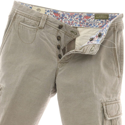【中古】アイコン ICON コットンリネン カーゴ ショートパンツ グレージュ系【 44 】【 状態ランクB 】【 メンズ 】