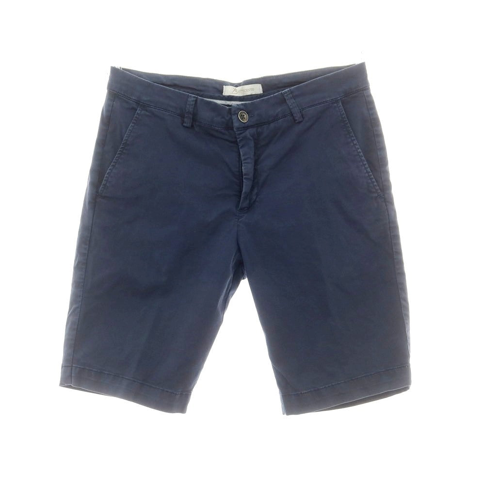 【中古】ビーセッテチェント B SETTECENTO コットンポリエステル ショートパンツ ネイビー【 30 】【 状態ランクC 】【 メンズ 】