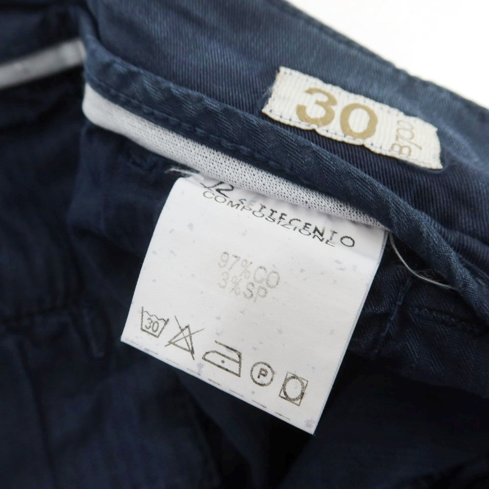 【中古】ビーセッテチェント B SETTECENTO コットンポリエステル ショートパンツ ネイビー【 30 】【 状態ランクC 】【 メンズ 】