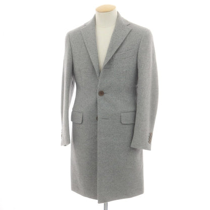 【中古】カンタレリ Cantarelli アンゴラウール チェスターフィールドコート グレー【 42 】【 状態ランクA 】【 メンズ 】