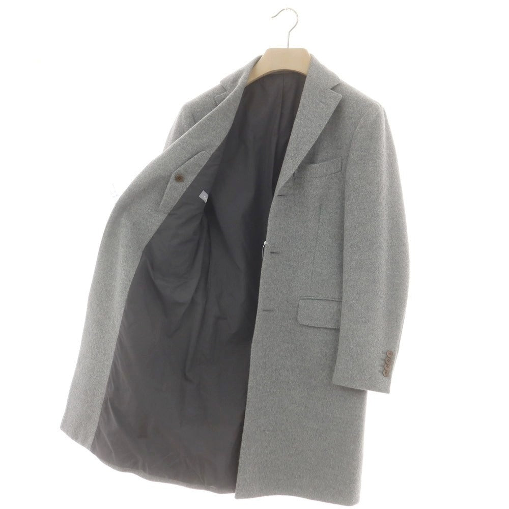 【中古】カンタレリ Cantarelli アンゴラウール チェスターフィールドコート グレー【 42 】【 状態ランクA 】【 メンズ 】