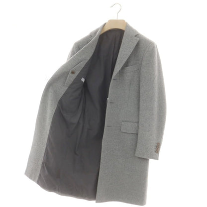 【中古】カンタレリ Cantarelli アンゴラウール チェスターフィールドコート グレー【 42 】【 状態ランクA 】【 メンズ 】
