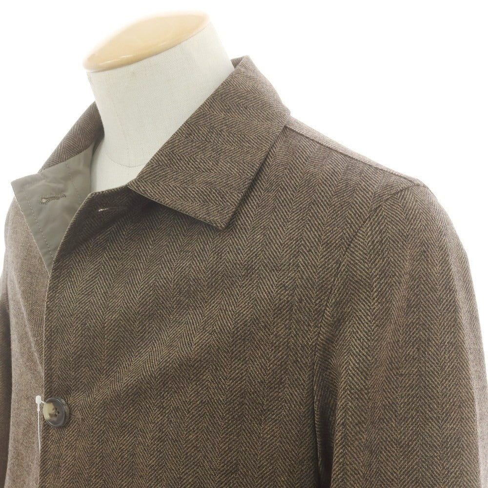 【中古】キーレッド ケイレッド KIRED リバーシブル ステンカラーコート ブラウンxオリーブ【 44 】【 状態ランクB 】【 メンズ 】