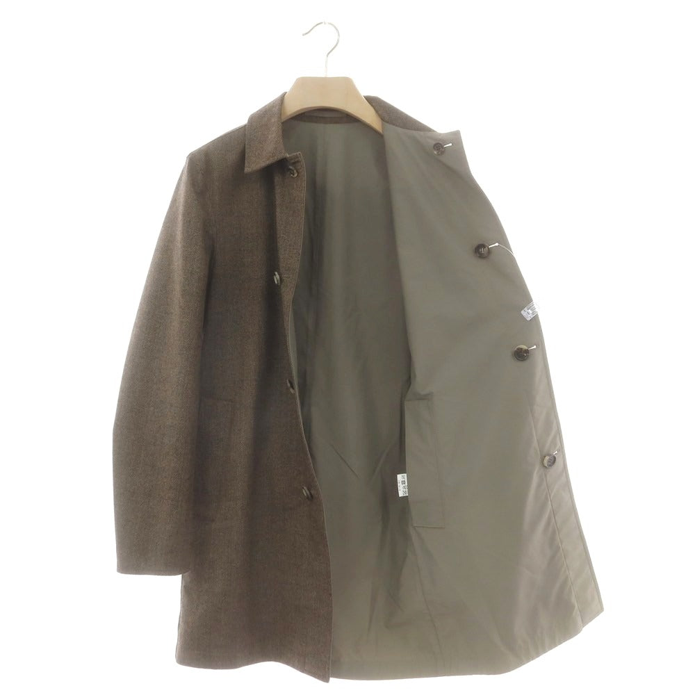 【中古】キーレッド ケイレッド KIRED リバーシブル ステンカラーコート ブラウンxオリーブ【 44 】【 状態ランクB 】【 メンズ 】