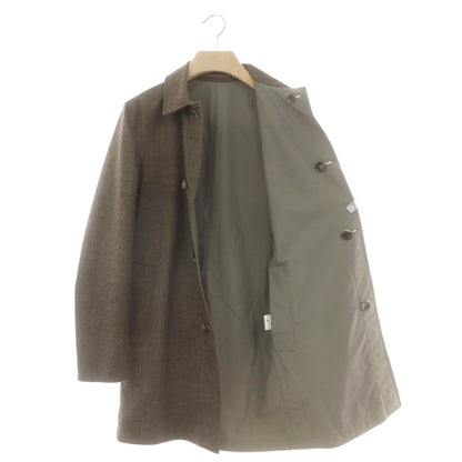 【中古】キーレッド ケイレッド KIRED リバーシブル ステンカラーコート ブラウンxオリーブ【 44 】【 状態ランクB 】【 メンズ 】