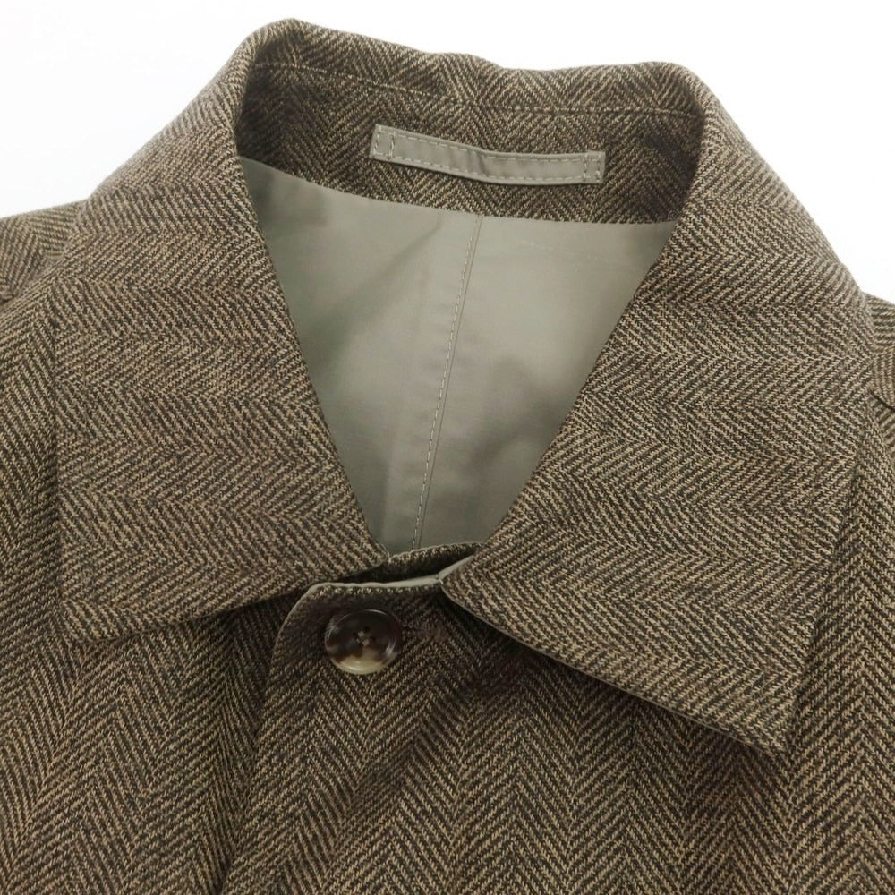 【中古】キーレッド ケイレッド KIRED リバーシブル ステンカラーコート ブラウンxオリーブ【 44 】【 状態ランクB 】【 メンズ 】