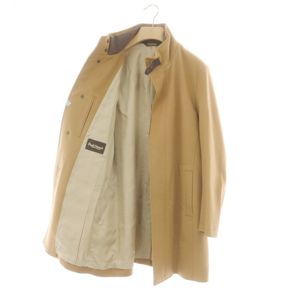 【中古】ポールスチュアート PAUL STUART ウール スタンドカラーコート キャメル【 M 】【 状態ランクA 】【 メンズ 】