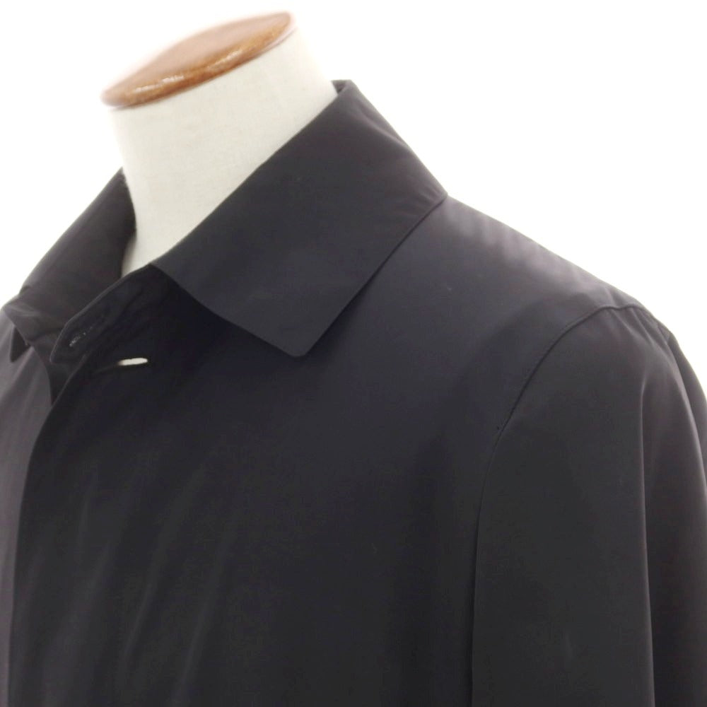 【中古】ポールスチュアート PAUL STUART ポリエステル ステンカラーコート ブラック【サイズM】【 状態ランクC 】【 メンズ 】 [EPD]