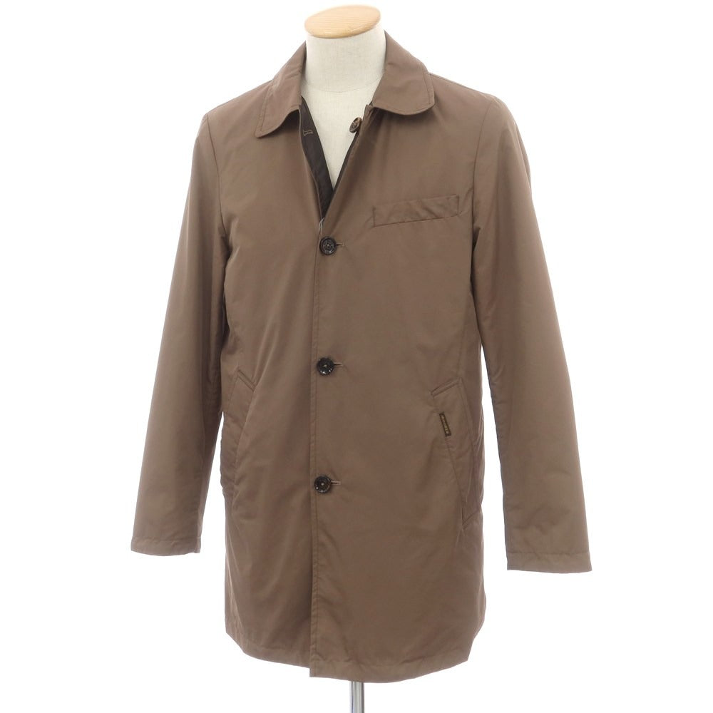 【中古】ムーレー MOORER ポリエステル MURAY-KM リバーシブル ステンカラーコート ブラウンxダークブラウン系【 44 】【 状態ランクB 】【 メンズ 】