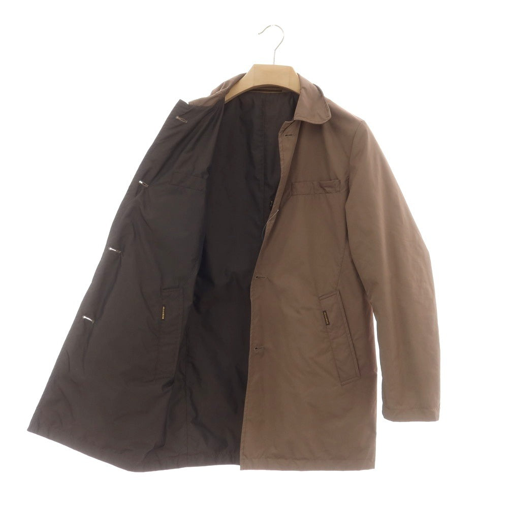 【中古】ムーレー MOORER ポリエステル MURAY-KM リバーシブル ステンカラーコート ブラウンxダークブラウン系【 44 】【 状態ランクB 】【 メンズ 】