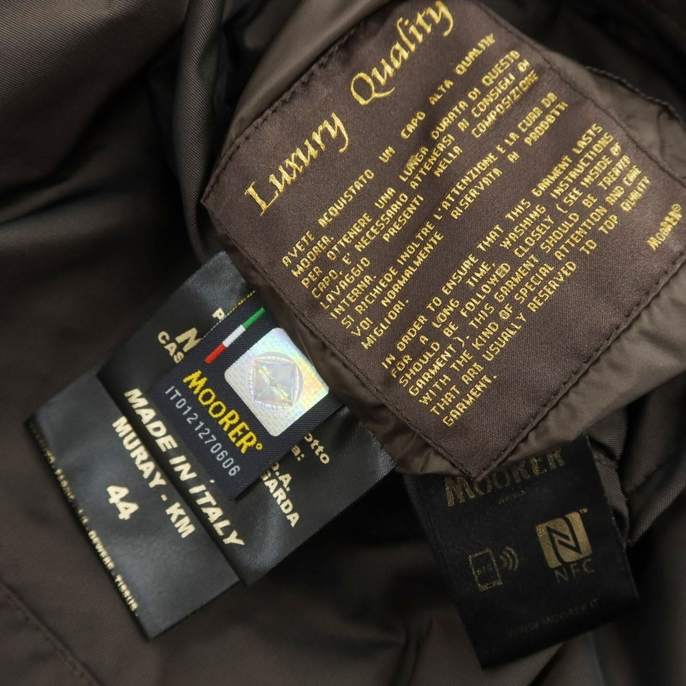 【中古】ムーレー MOORER ポリエステル MURAY-KM リバーシブル ステンカラーコート ブラウンxダークブラウン系【 44 】【 状態ランクB 】【 メンズ 】
