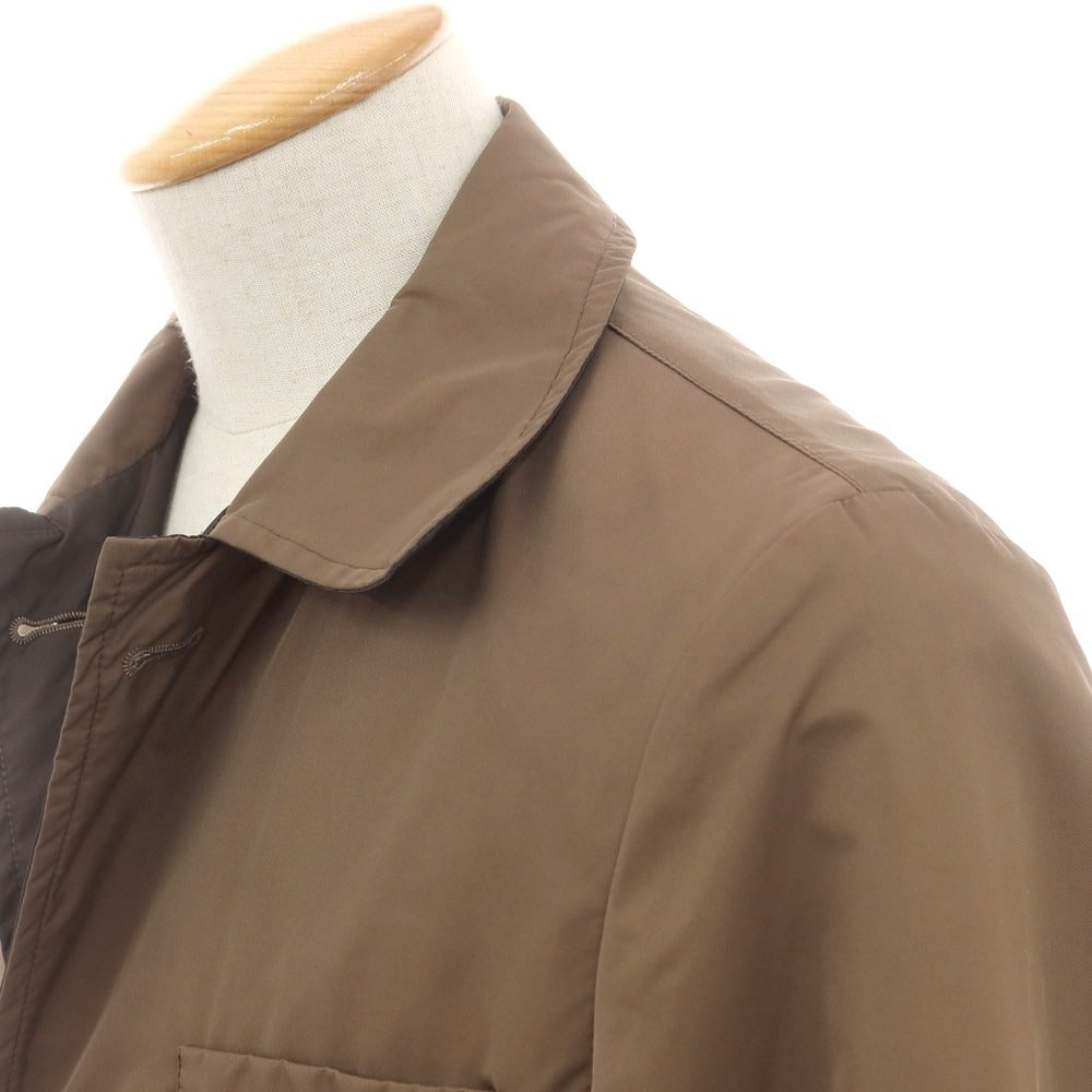 【中古】ムーレー MOORER ポリエステル MURAY-KM リバーシブル ステンカラーコート ブラウンxダークブラウン系【 44 】【 状態ランクB 】【 メンズ 】