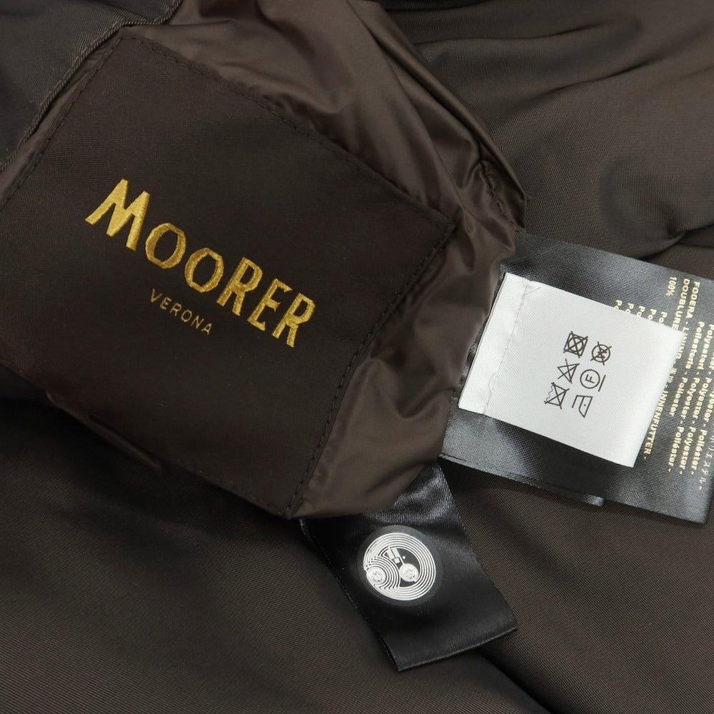 【中古】ムーレー MOORER ポリエステル MURAY-KM リバーシブル ステンカラーコート ブラウンxダークブラウン系【 44 】【 状態ランクB 】【 メンズ 】