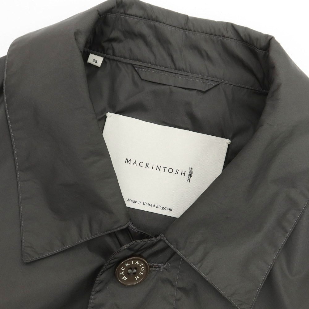 【中古】マッキントッシュ Mackintosh ナイロン ステンカラーコート ダークグレー【サイズ36】【 状態ランクB 】【 メンズ 】 [DPD]