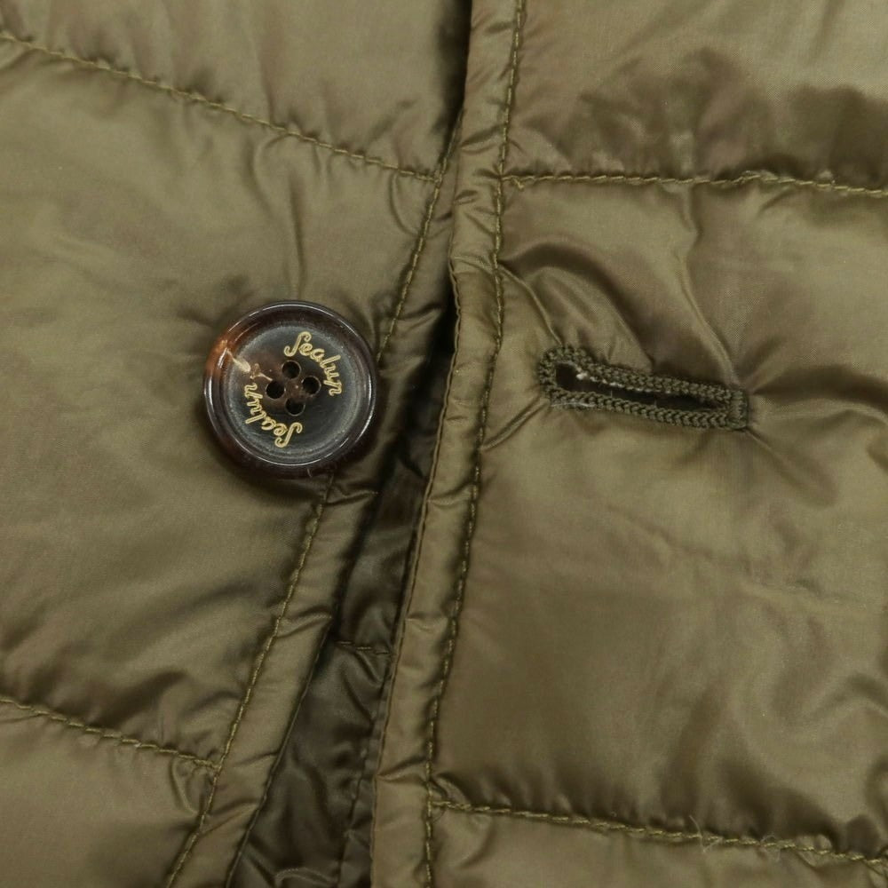 【中古】シーラップ Sealup ナイロン テーラード型 ダウンジャケット カーキ【 44 】【 状態ランクD 】【 メンズ 】
