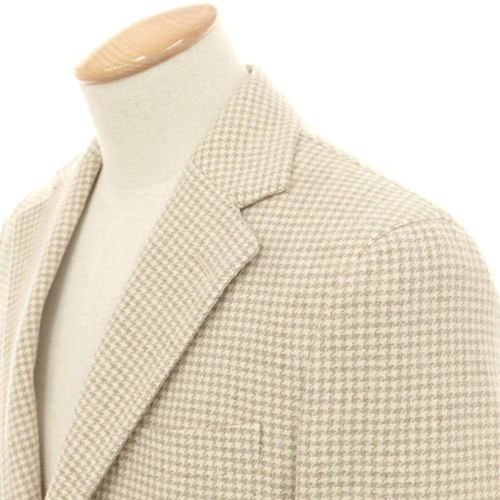 【中古】ボリオリ BOGLIOLI DOVER ウールカシミヤ テーラードジャケット グレージュxアイボリー【 44 】【 状態ランクA 】【 メンズ 】