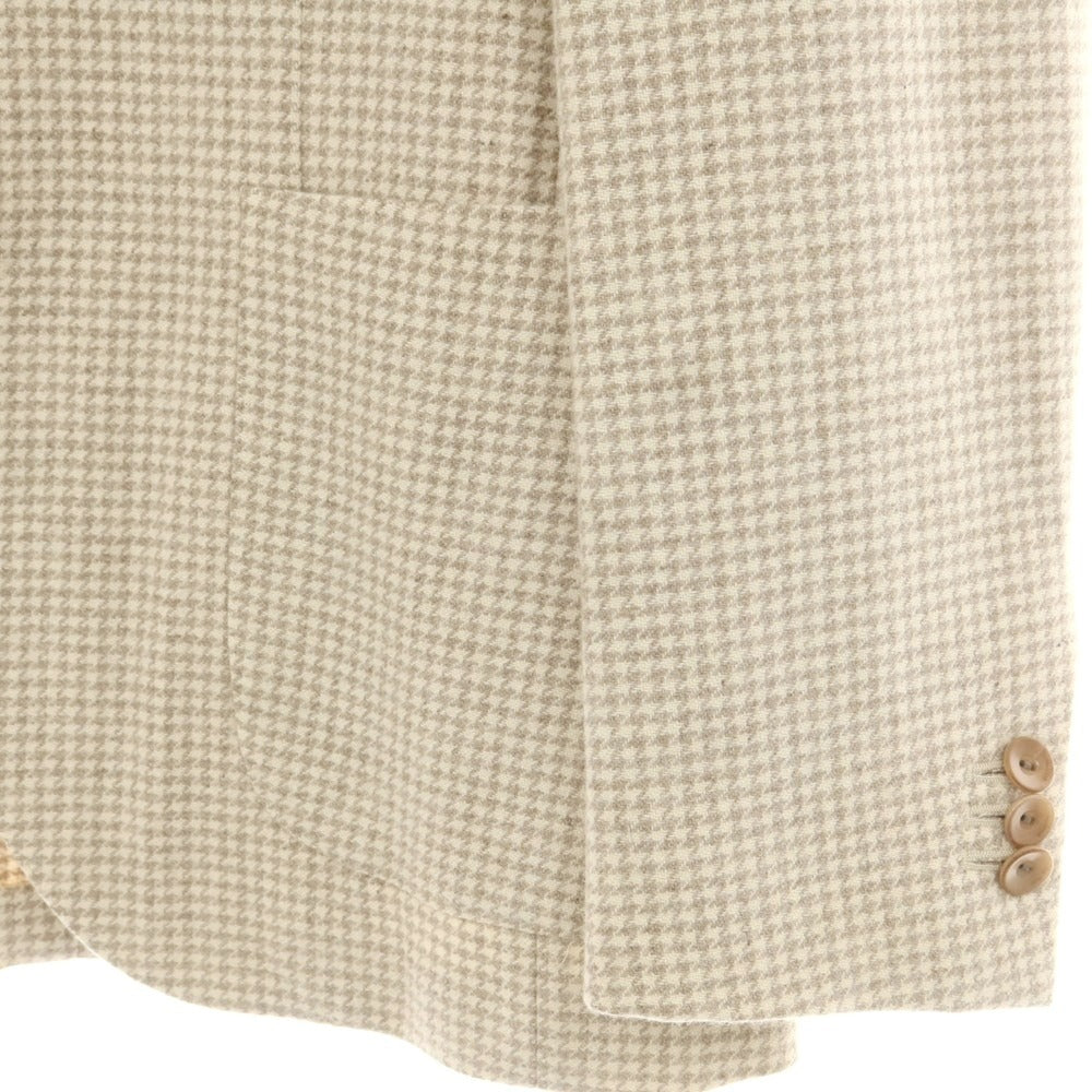 【中古】ボリオリ BOGLIOLI DOVER ウールカシミヤ テーラードジャケット グレージュxアイボリー【 44 】【 状態ランクA 】【 メンズ 】