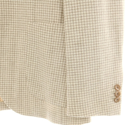 【中古】ボリオリ BOGLIOLI DOVER ウールカシミヤ テーラードジャケット グレージュxアイボリー【 44 】【 状態ランクA 】【 メンズ 】