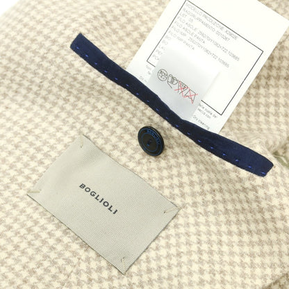 【中古】ボリオリ BOGLIOLI DOVER ウールカシミヤ テーラードジャケット グレージュxアイボリー【 44 】【 状態ランクA 】【 メンズ 】