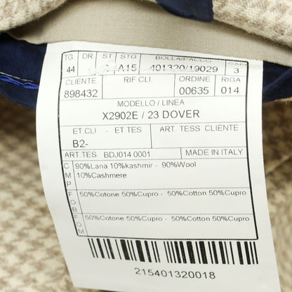 【中古】ボリオリ BOGLIOLI DOVER ウールカシミヤ テーラードジャケット グレージュxアイボリー【 44 】【 状態ランクA 】【 メンズ 】