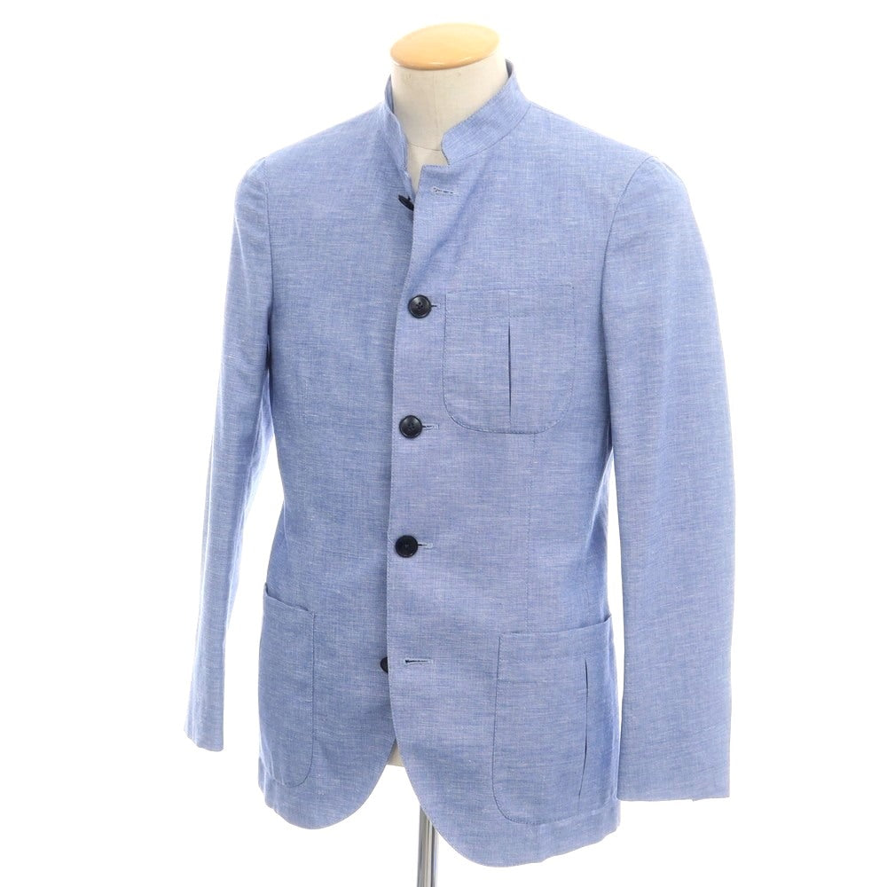 【中古】ボリオリ BOGLIOLI コットンリネン サファリジャケット ブルー【 42 】【 状態ランクA 】【 メンズ 】