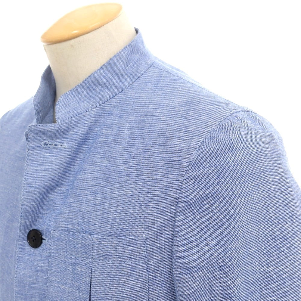 【中古】ボリオリ BOGLIOLI コットンリネン サファリジャケット ブルー【 42 】【 状態ランクA 】【 メンズ 】