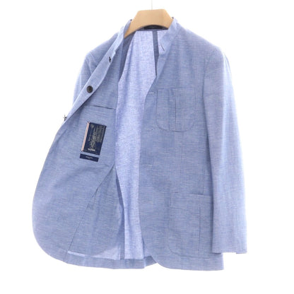 【中古】ボリオリ BOGLIOLI コットンリネン サファリジャケット ブルー【 42 】【 状態ランクA 】【 メンズ 】
