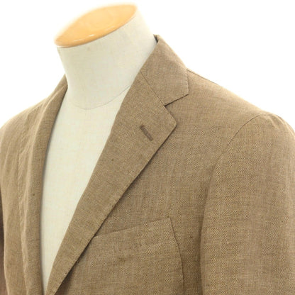 【中古】タリアトーレ TAGLIATORE リネン ヘリンボーン 2B テーラードジャケット カーキベージュ系【 42 】【 状態ランクB 】【 メンズ 】