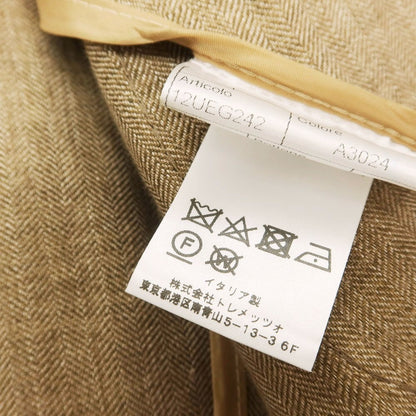 【中古】タリアトーレ TAGLIATORE リネン ヘリンボーン 2B テーラードジャケット カーキベージュ系【 42 】【 状態ランクB 】【 メンズ 】