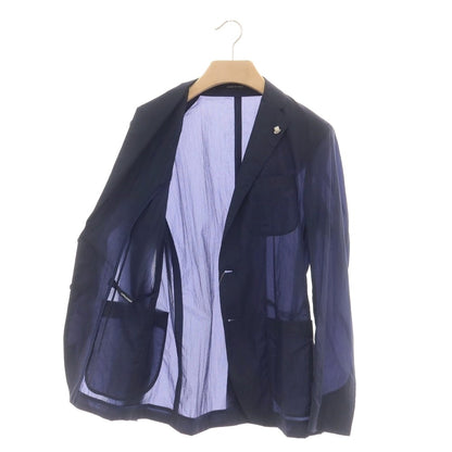 【中古】タリアトーレ TAGLIATORE SAHARA ナイロン 2B テーラードジャケット ネイビー【 44 】【 状態ランクB 】【 メンズ 】