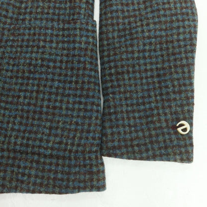 【中古】エルネスト ernesto GFB アルパカウール チェック カジュアルジャケット ブラウンxグリーン【 44 】【 状態ランクB 】【 メンズ 】