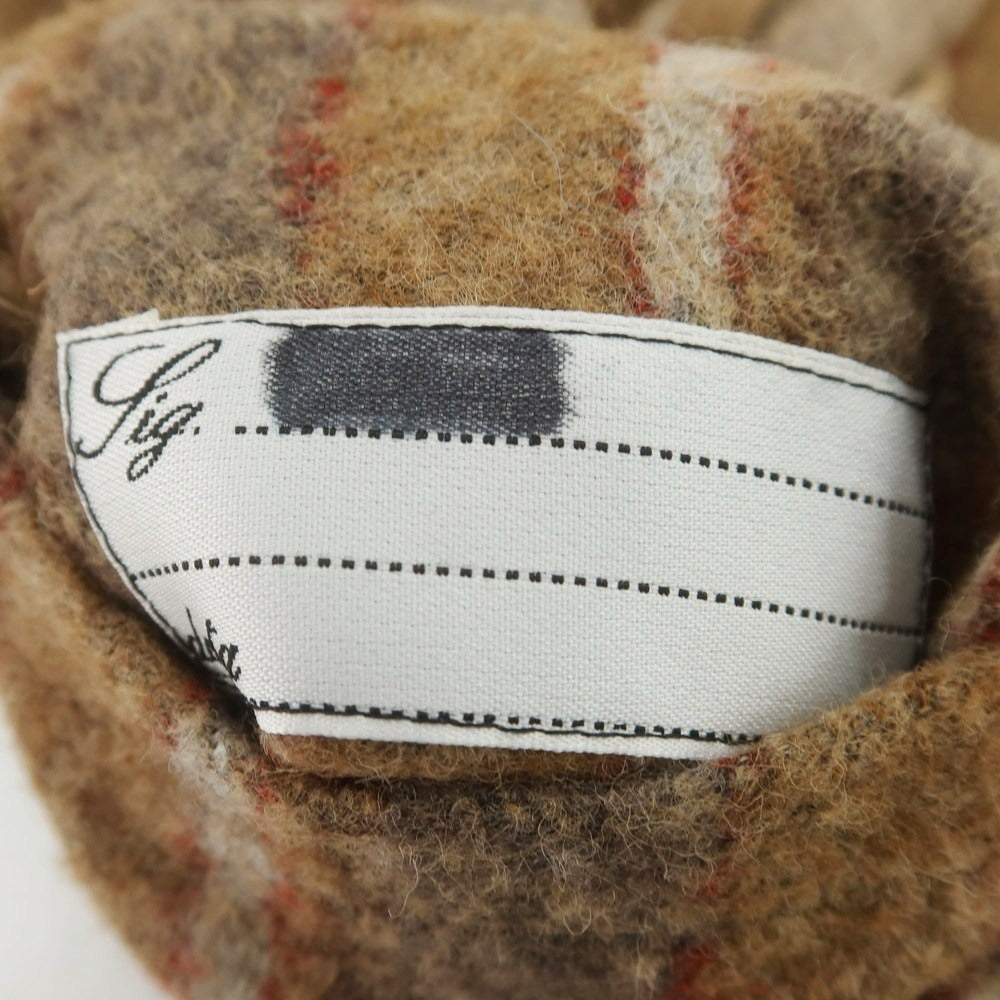 【中古】エルネスト ernesto GFB アルパカナイロン ストライプ カジュアルジャケット ブラウンベージュxグレー【 44 】【 状態ランクB 】【 メンズ 】