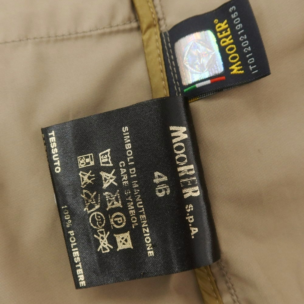 【中古】ムーレー MOORER ポリエステル カジュアルジャケット ダークベージュ【 サイズ46 】【 状態ランクC 】【 メンズ 】 [CPD]