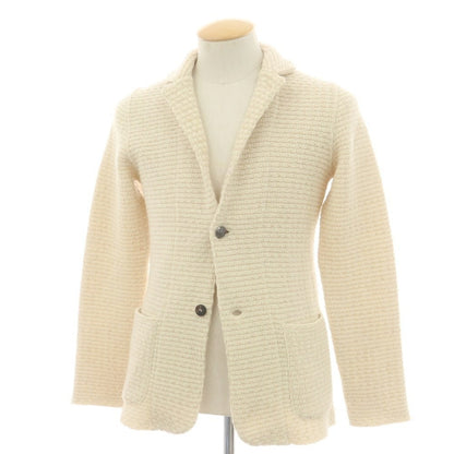 【中古】ラルディーニ LARDINI ウール ニットジャケット アイボリーxベージュ【 XXS 】【 状態ランクB 】【 メンズ 】