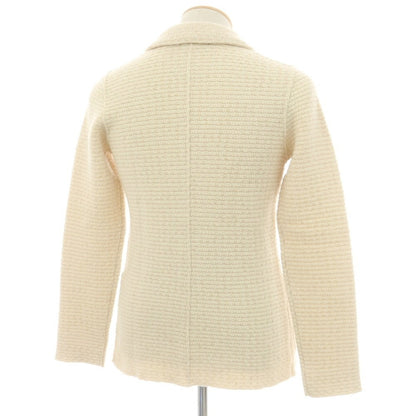 【中古】ラルディーニ LARDINI ウール ニットジャケット アイボリーxベージュ【 XXS 】【 状態ランクB 】【 メンズ 】