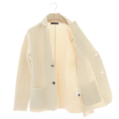 【中古】ラルディーニ LARDINI ウール ニットジャケット アイボリーxベージュ【 XXS 】【 状態ランクB 】【 メンズ 】