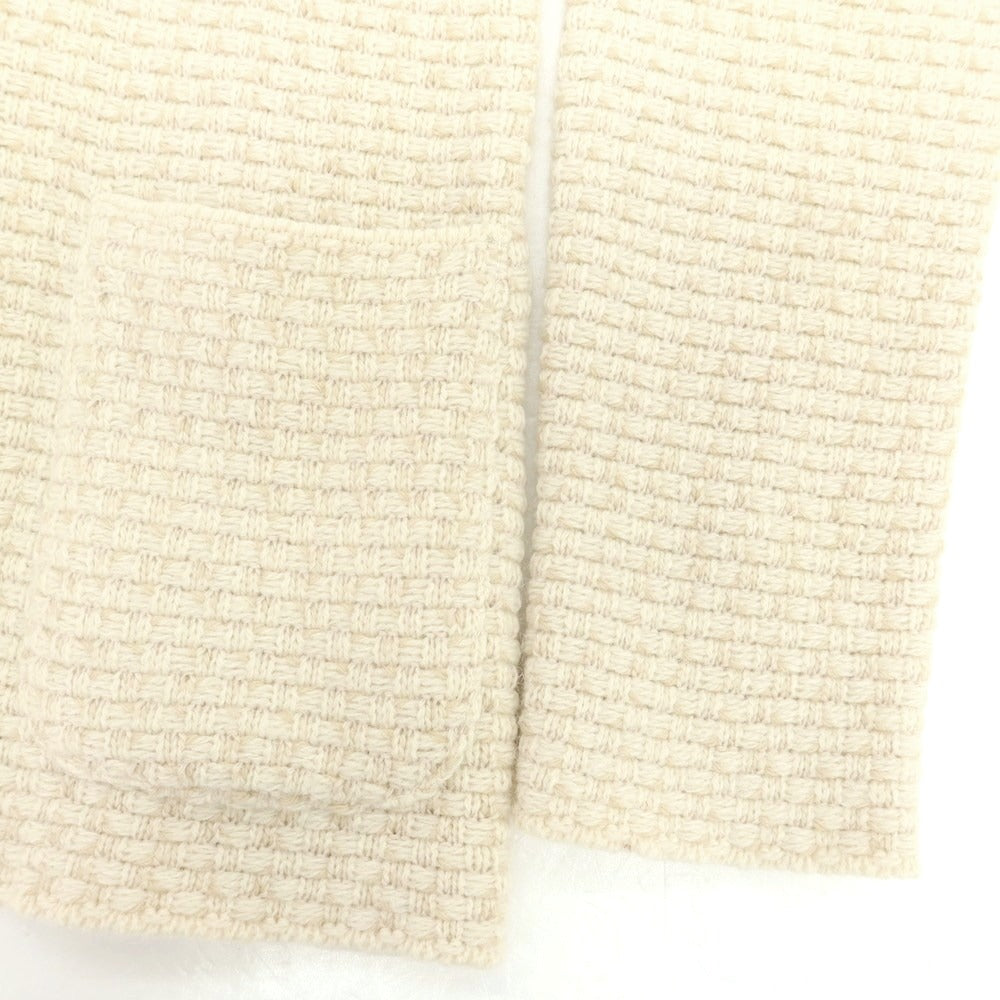 【中古】ラルディーニ LARDINI ウール ニットジャケット アイボリーxベージュ【 XXS 】【 状態ランクB 】【 メンズ 】